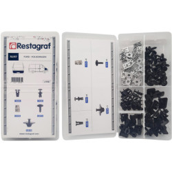 ASSORTIMENTDOOS BUMPER- EN VLEUGELCLIPS FIAT - NISSAN - OPEL - RENAULT VAN TYPE