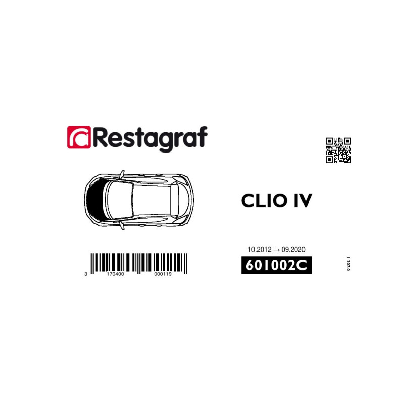 Fasteners kit for bonnet CLIO IV All versions 10.2012 → 09.2020