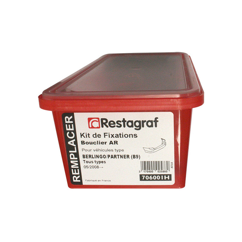 Kit met bevestigingsmateriaal voor Achterbumper BERLINGO / PARTNER (B9) VP/VU Alle modellen 05.2008 →