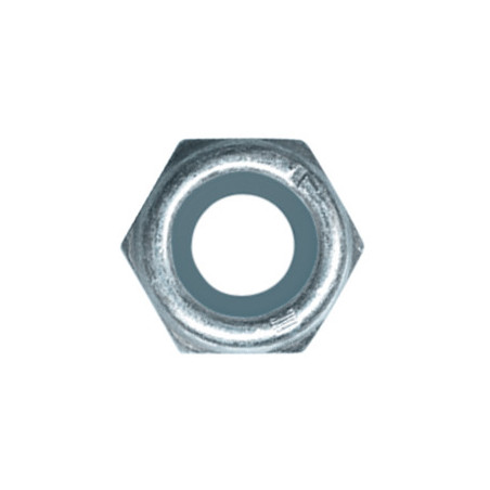 ÉCROU HEXAGONAL AUTO-FREINÉ À BAGUE NYLON CL10 M10-1.25 DIN 982