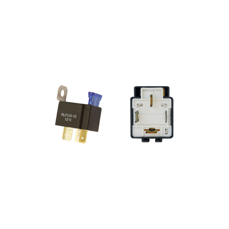 RELAIS CLASSIQUE 12V 15A AVEC FUSIBLE DE PROTECTION
