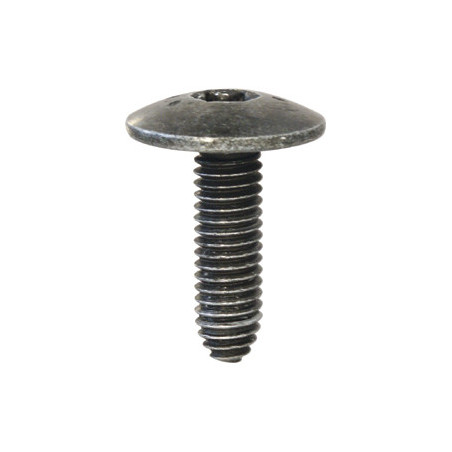 SCHROEF MET BREDE GEWELFDE CILINDRISCHE ZESKANTKOP ZWART ZINK  M6-1.00 X 20 mm BUMPER