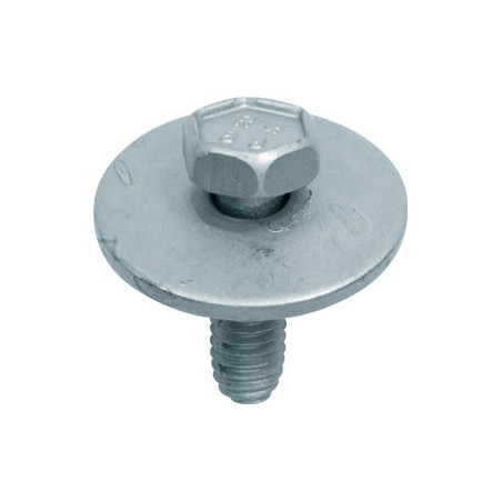 SCHROEF MET ZESKANTKOP EN SLUITRING  M6-1.00 X 20 mm BUMPER EN MOTORSPATBESCHERMING ONDER MOTOR