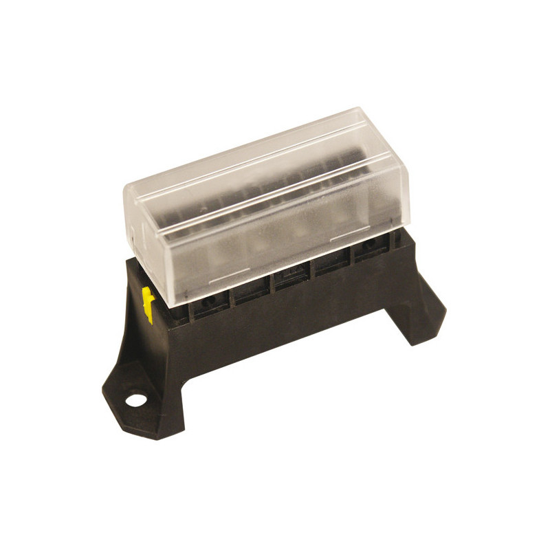 BOITIER PORTE-FUSIBLES 6 POSITIONS POUR FUSIBLES PLATS STANDARD