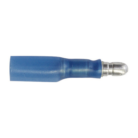 VOORGEÏSOLEERDE, CILINDRISCHE, MANNELIJKE KABELSCHOEN  Ø 4 mm (1,5 → 2,5 mm²)  WARMTEKRIMPBARE