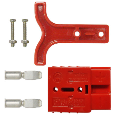 CONNECTEUR HERMAPHRODITE 2 VOIES 50A (ROUGE)