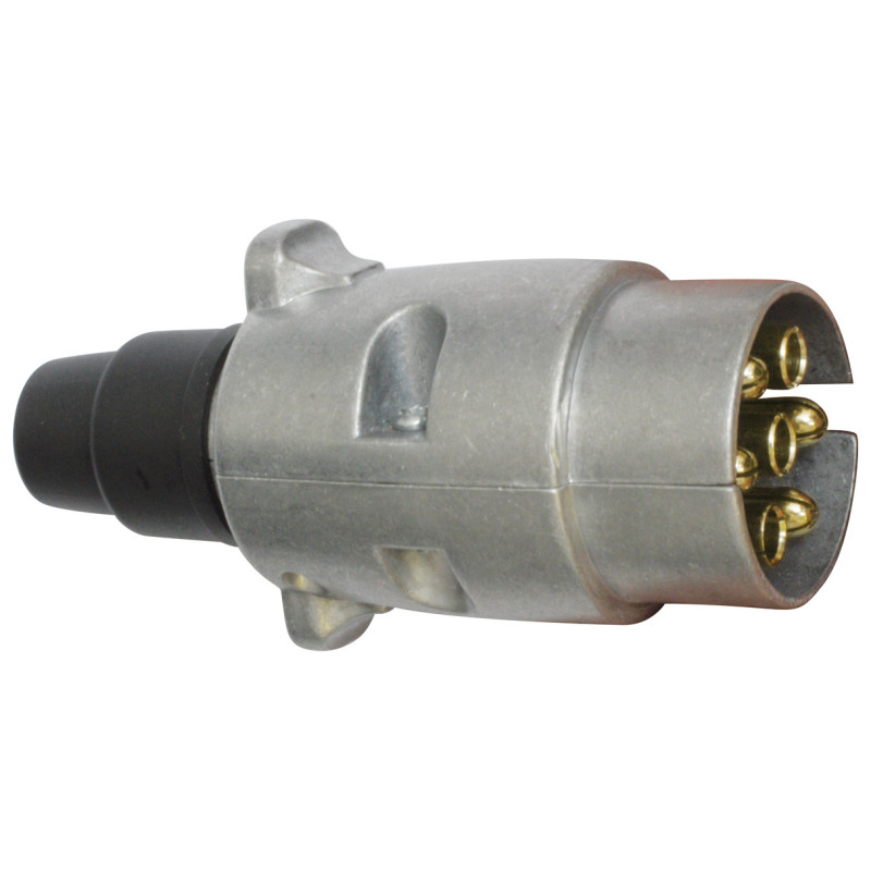ALUMINUM MALE 7 PIN CONNECTOR ISO 1724 FOR TOWBAR