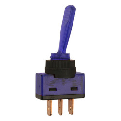 TUIMELSCHAKELAAR  Ø 12 mm 12 V - 20 A / 3 BLAUW VERLICHTE PENNEN
