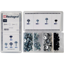 MINI-COFFRET D'ASSORTIMENT DE VIS À TÔLE AVEC RONDELLES IMPERDABLES Ø 4,2 → 6,3 mm