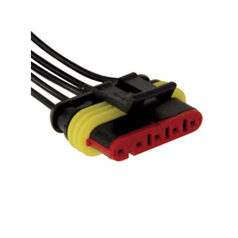 CONNECTEUR PRÉ-CÂBLÉ 5 VOIES MÂLE 1 mm² SÉRIE 1,5 ÉTANCHE