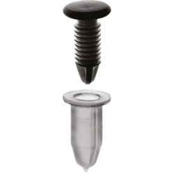 BEVESTIGING VOOR BEKLEDINGSMATERIAAL + PLASTIC TUIT  Ø 8,2 mm PORTIERBEKLEDING