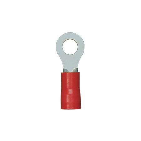 GEÏSOLEERDE, RINGVORMIG KABELSCHOEN Ø 4 mm (0,3 → 1,5 mm²) DUBBELE KRIMP