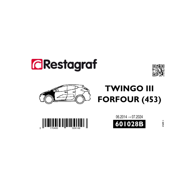 Befestigungssatz für frontflügel TWINGO III 06.2014 → / SMART (W453L) 11.2014 → 07.2024
