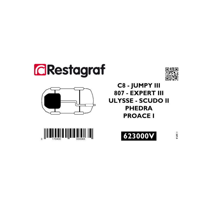 Fasteners kit for engine undercover mudguard C8 / JUMPY III / NUOVO ULYSSE / SCUDO III / 807 / EXPERT III / PROACE I
