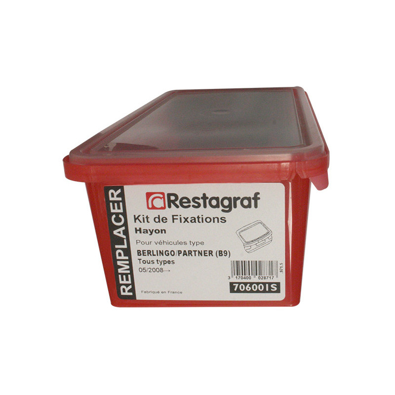 Kit met bevestigingsmateriaal voor Achterklep BERLINGO / PARTNER (B9) VP/VU Alle modellen 05.2008 →
