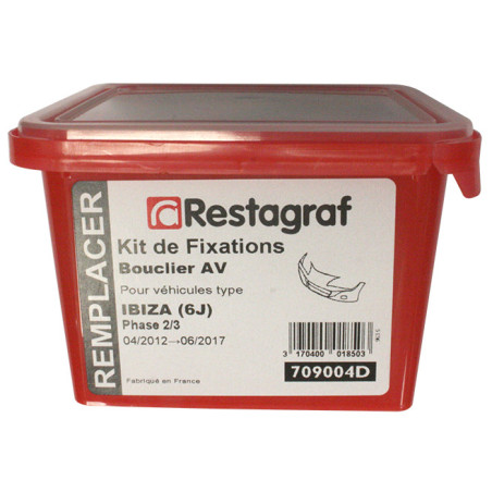 Kit de Fixations pour Bouclier AV IBIZA (6J) Phase 2-3 04.2012 → 06.2017