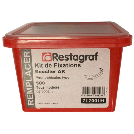 Kit met bevestigingsmateriaal voor Achterbumper 500 Fase 1 07.2007 → 07.2015