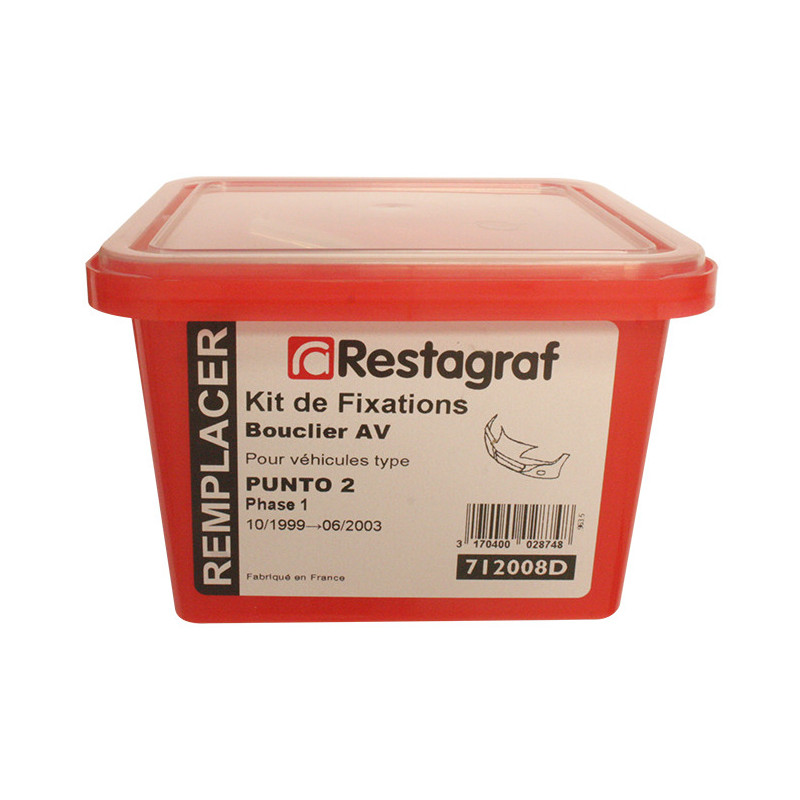 Kit met bevestigingsmateriaal voor Voorbumper PUNTO II Alle modellen 10.1999 → 06.2003