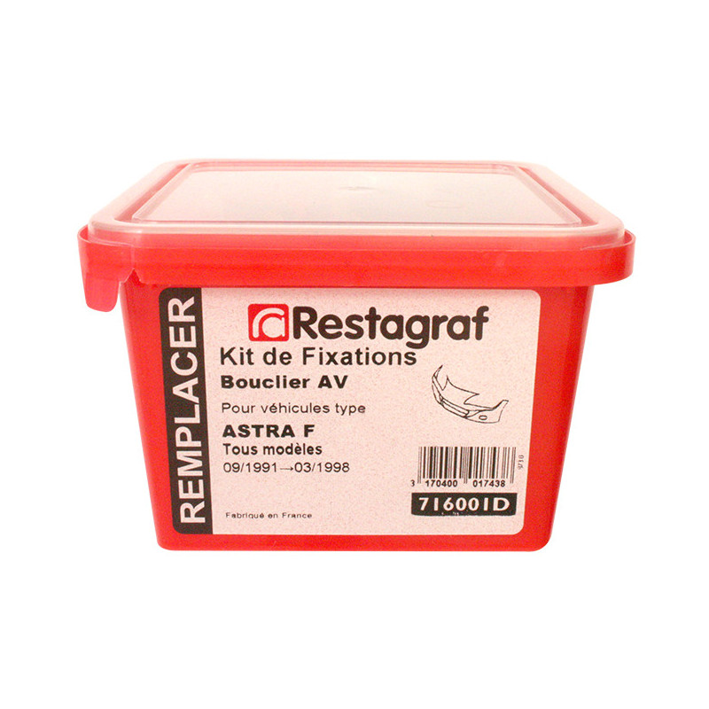 Kit met bevestigingsmateriaal voor Voorbumper ASTRA F Alle modellen 09.1991 → 03.1998
