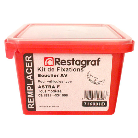 Kit met bevestigingsmateriaal voor Voorbumper ASTRA F Alle modellen 09.1991 → 03.1998