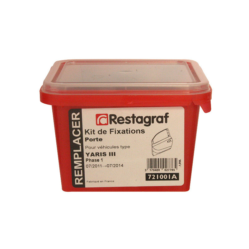 Kit met bevestigingsmateriaal voor Portier YARIS III Fase 1 07.2011 → 07.2014