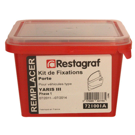 Kit met bevestigingsmateriaal voor Portier YARIS III Fase 1 07.2011 → 07.2014