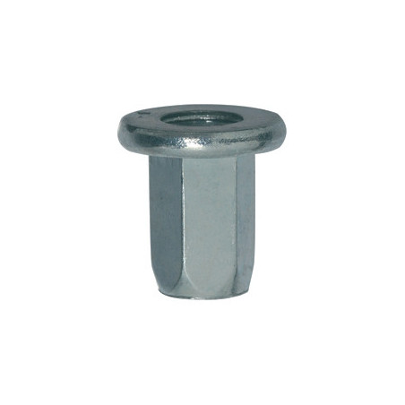 HEXAGONAL STEEL CRIMPING NUT M6-1.00 / 0,8 → 1 mm