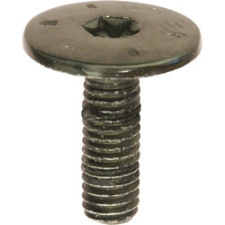 SCHROEF MET BREDE GEWELFDE CILINDRISCHE ZESKANTKOP ZWART ZINK  M6-1.00 X 18 mm PORTIERSLUITING