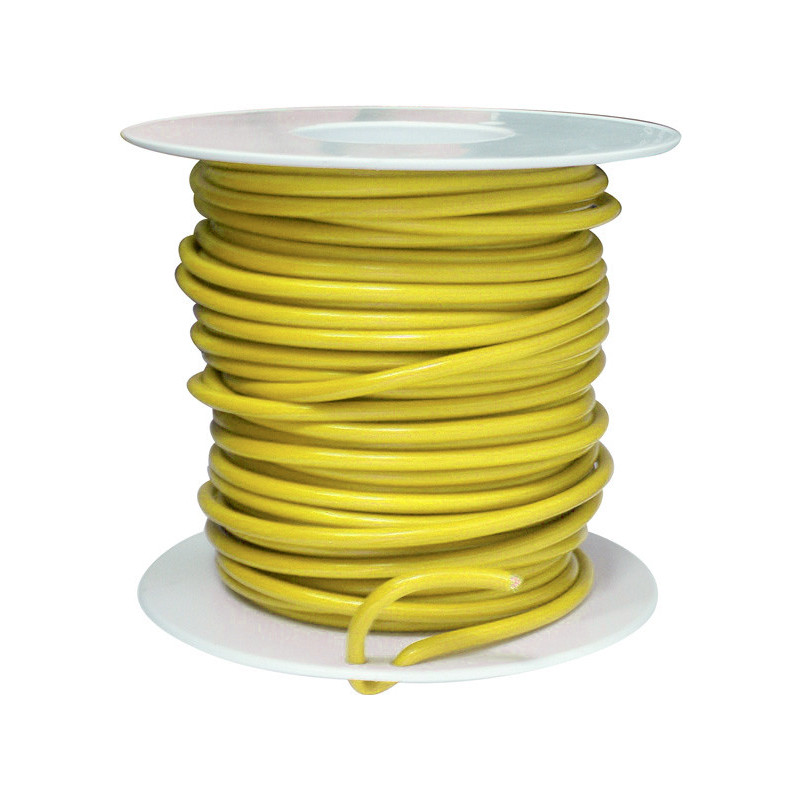 COIL OF 50 METERS ELECTRIC WIRE 2 mm² YELLOW