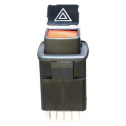 INTERRUPTEUR FEUX DE DÉTRESSE 30 X 25 mm 24V - 1A 8 BROCHES AVEC TÉMOIN