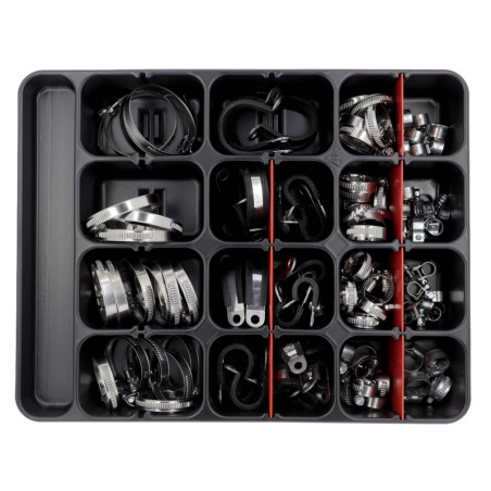 ASSORTMENT TRAY OF HOSE CLAMPS
