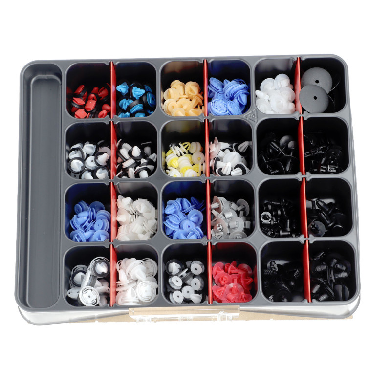 ASSORTMENT TRAY OF CLIPS FOR COMMERCIAL VEHICLES OF FRENCH OEM