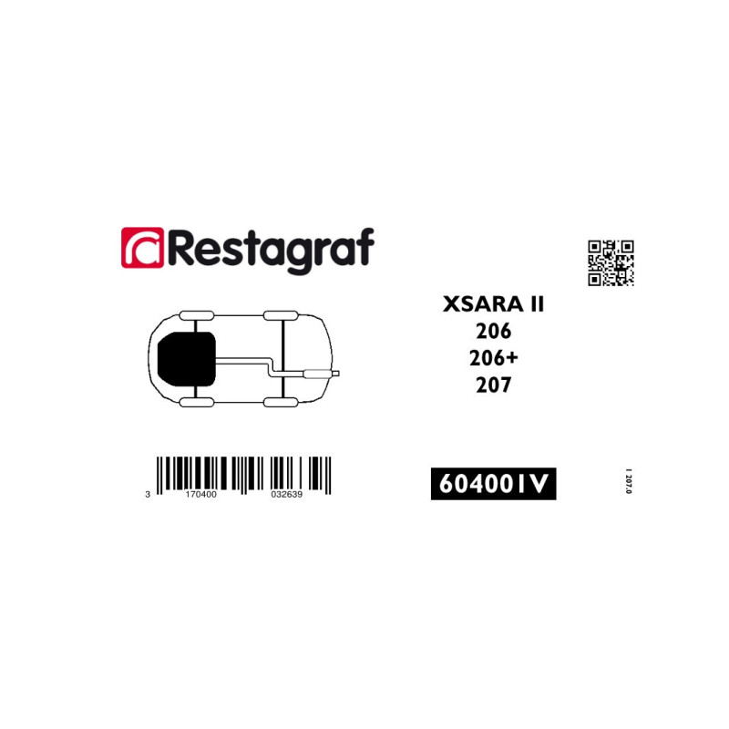 Fasteners kit for engine undercover mudguard  XSARA II / 206 / 206+ / 207