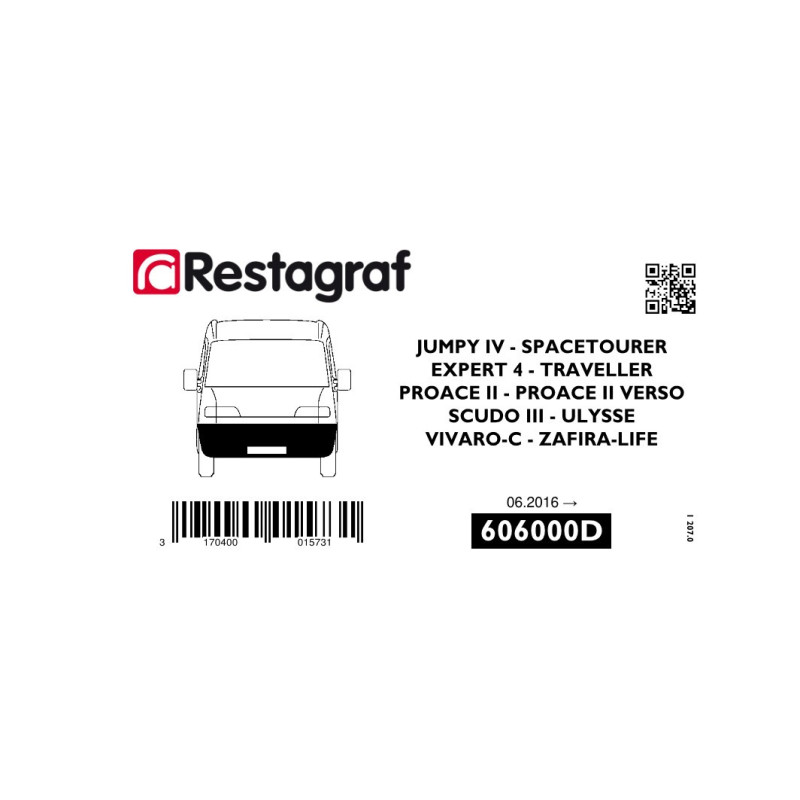 Bevestigingsset voor voorbumper EXPERT IV TRAVELLER / JUMPY IV SPACETOURER Alle versies 10.2016 →