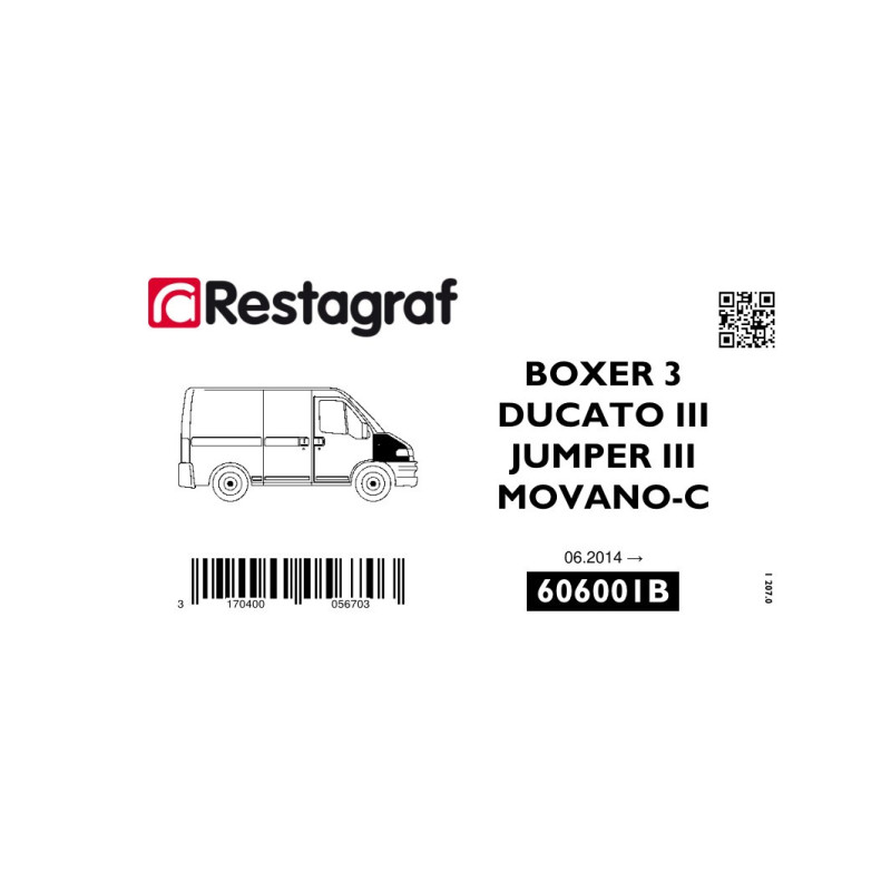 Befestigungssatz für frontflügel JUMPER III / DUCATO 3 / BOXER 3 / MOVANO C (Phase 2) 06.2014 →