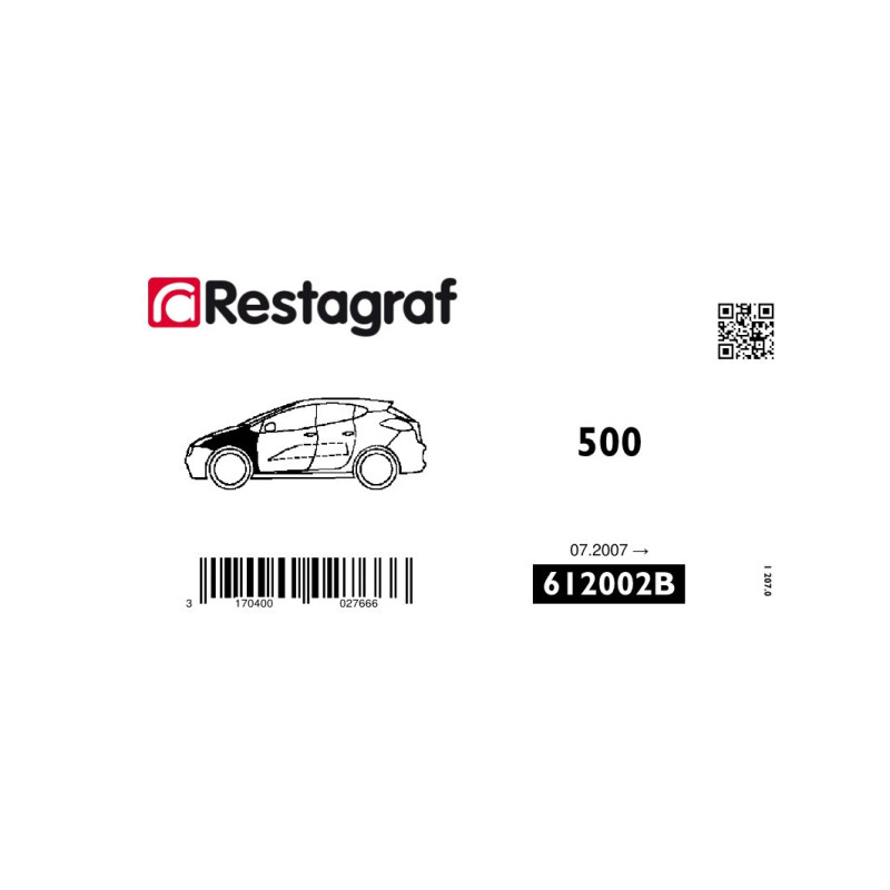 Fasteners kit for front fender 500 (Phase 1)-2 07.2007 →