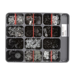 ASSORTMENT TRAY OF ENGINE UNDERCOVERING MUDGUARD FASTENERS DACIA-RENAULT TYPE