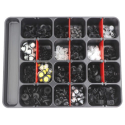 ASSORTMENT TRAY OF CLIPS AUDI-SEAT-SKODA-VOLKSWAGEN TYPE