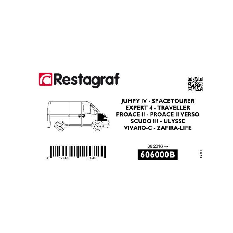 Befestigungssatz für frontflügel EXPERT IV TRAVELLER/JUMPY IV SPACETOURER Alle versionen 10.2016 →