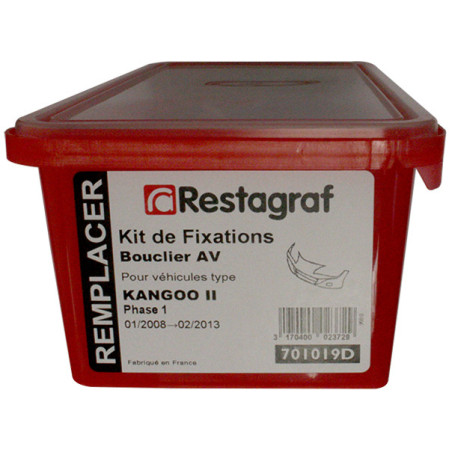 Kit de Fixations pour Bouclier AV KANGOO II Phase 1 01.2008 → 02.2013