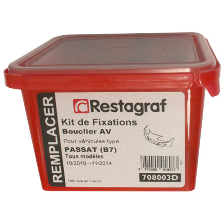 Kit de Fixations pour Bouclier AV PASSAT (B7) Tous modèles 10.2010 → 11.2014