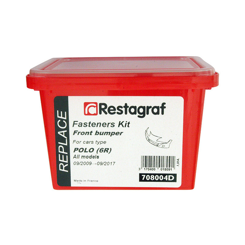 Kit de Fixations pour Bouclier AV POLO (6R) Tous modèles 09.2009 → 09.2017