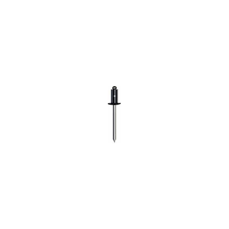 BLACK ALUMINIUM ALLOY RIVET Ø 6,4 X 12 mm DOOR AND BODYWORK