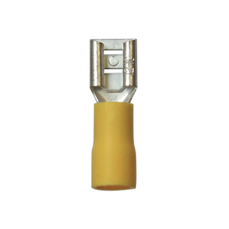 SIMPLE CRIMP FEMALE PRE-INSULATED FLAT TERMINAL 6,35 x 0,8 mm (2,6 → 6 mm²)