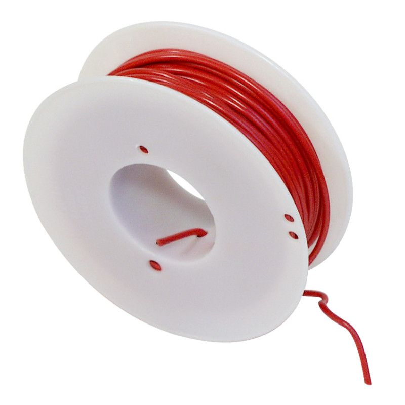 COIL OF 25 METERS ELECTRIC WIRE 2 mm² RED