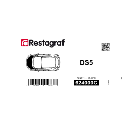 Bevestigingsset voor motorkap DS5 12.2011 → 05.2018