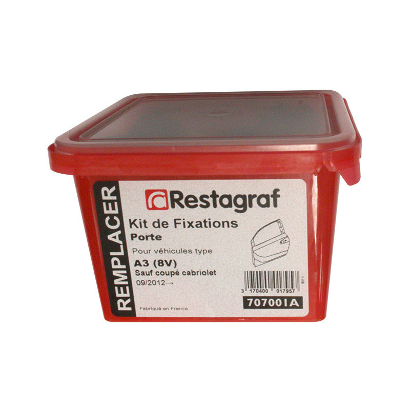 Kit de Fixations pour Porte A3 (8V) Phase 1 09.2012 → 08.2016