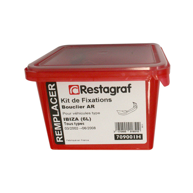 Kit met bevestigingsmateriaal voor Achterbumper IBIZA (6L) Alle modellen 03.2002 → 06.2008