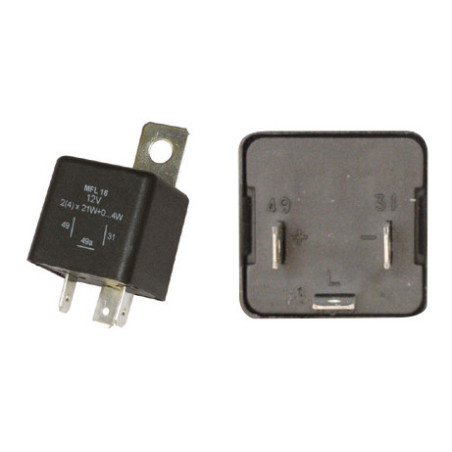 12V-KNIPPERRELAIS 3 PENNEN MET AFNEEMBARE HOUDER