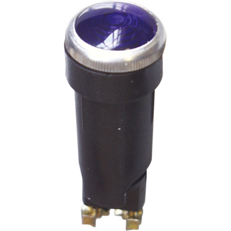 BLAUW INDICATIELAMPJE  Ø 18 mm 12V - 2 W (MET LAMP)